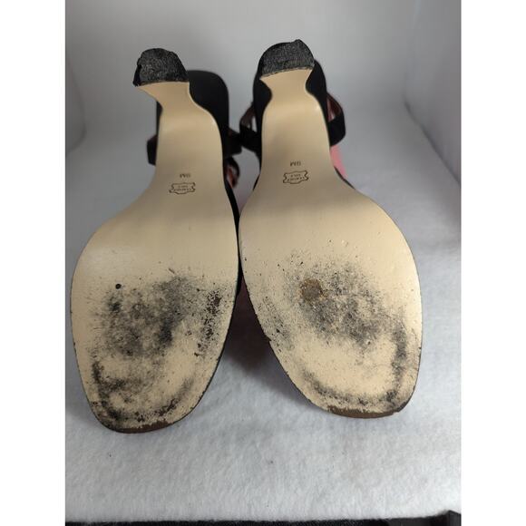 Sam & Libby Black Satinsz 9 Sandalsankle strap Heel 4.5" Platform1/2"Need tips - Picture 6 of 12